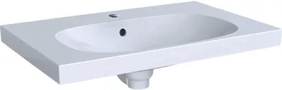 Zdjęcie produktu dla Geberit umywalka ACANTO 750 x 482 mm, z półką, otworem na baterię i przelewem biała KeraTect