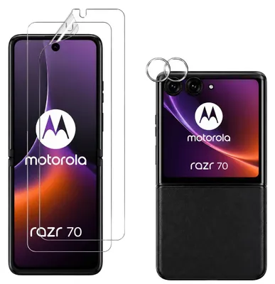 Produktbild von 2X Schutzfolie für Motorola Razr 70 Display Kamera Hartglas Schutzfolie Full Screen