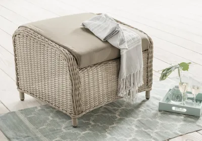Produktbild von Destiny Fußhocker CASA 66x58x48cm, inkl. Polster, pearl shell