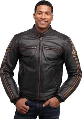 Image de Veste en cuir Helstons Ace Oldies, noir, M