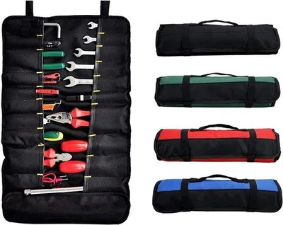 Produktbild von Famanu Werkzeugtasche faltbar - 38 Fächer - rot
