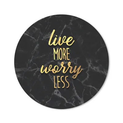 Produktbild von MuchoWow® Mauspad Mousepad Zitat - Leben - Gold - Schwarz 40x40 cm - Mousepads - Maus Mat - Pad - Mausunterlage - Schreibtisch Accessoires