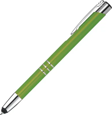 Produktbild von Touchpen Kugelschreiber aus Metall / Farbe: hellgrün