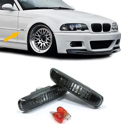 Produktbild von Klarglas Seitenblinker Schwarz Smoke Paar passend für BMW 3er E46 98-03