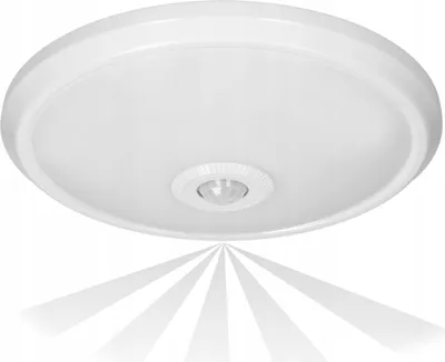 Image de Plafonnier LED 12W - Blanc - Détecteur de mouvement - Économie d'énergie - Design moderne