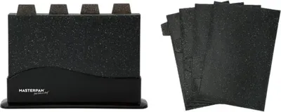 Produktbild von Masterpan Schneidebrett-Set mit Ständer, Küchenbretter, Brotbretter, Fleischschneidebrett MP6065