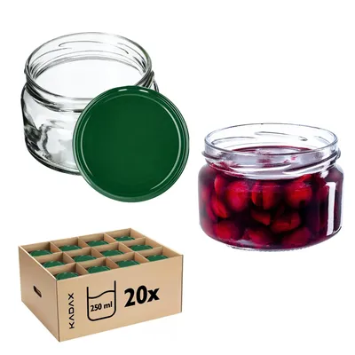 Produktbild von KADAX kleine Einmachgläser 250 ml, Marmeladengläser mit Deckel, Luftdichte Gläschen zum Verschenken