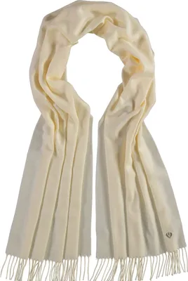 Fraas einfarbiger Fransenschal in beige
