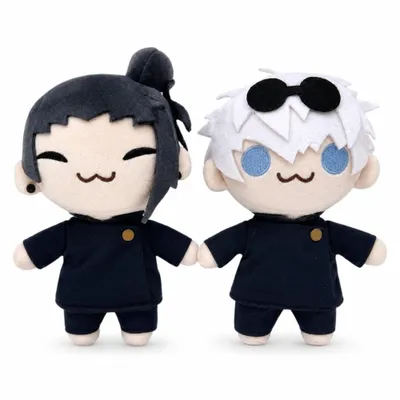 Produktbild von Wiztex Jujutsu Kaisen Gojo and Geto Plüschtier-Set - Anime Kinder-Kuscheltier