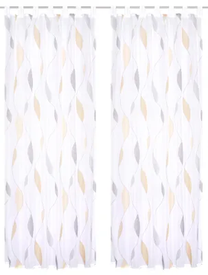 Produktbild von HOME WOHNIDEEN Paolo 2Er Set Schlaufenschal 175 x 140 cm 2x Fertigschal inkl. 1x Bügelband Gelb