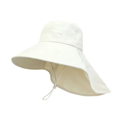Produktbild von Damen Fischerhut UV-Schutz Breite Krempe Sonnenhüte mit Nackenschutz, Farbe: Beige