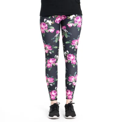 Produktbild von cosey - Blumen-Leggings (Einheitsgröße) - Design Pinke Rose