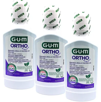 Produktbild von 3x GUM Ortho Mundspülung 3x 300 ml