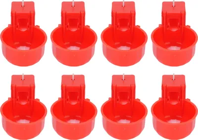 Produktbild von 8pcs Hühnerwasserbecher abnehmbar einfache Reinigung von Plastikfutterbechern für Bauernhöfe