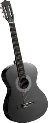Produktbild von Classical Guitar, 960 mm, Wood Classical Guitar Starter Kit for Beginners, with Nylon Strings, Gig Bag, Strap, Tuner, Extra Strings, Picks, Capo, Basswood, for Teenagers Adults Students, Black