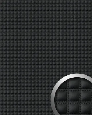 Immagine prodotto di Wallface 15032 Quadro Pannello murale quadrato in pelle decorazione accattivante nero carta da parati autoadesiva | 2,61 Qm