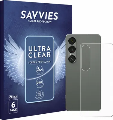 Produktbild von 6x Für Sony Xperia 1 VII (Rückseite) Schutzfolie Savvies Displayschutz Display Schutz Folie Klar Transparent