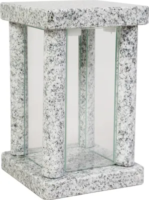 Produktbild von Grablampe gerundet Granit Viscont White