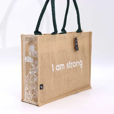 Imagen del producto de Bolsa Grande de Yute Hop Hare - Soy Fuerte