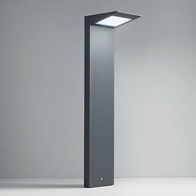 Produktbild von Zafferano - Batteriebetriebene 2,2-W-Solar-LED-Bodenpollerleuchte mit dunkelgrauer IP54-Photovoltaik
