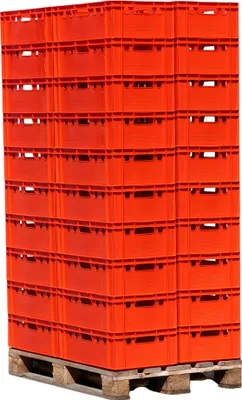 Produktbild von Palette E2- Kisten - 40 Stück - rot