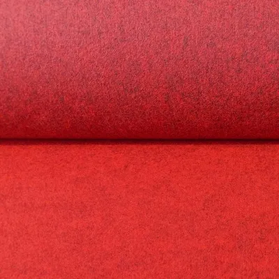 Produktbild von ggm® Filz Taschenfilz 4mm, einseitig beschichtet, 0,5 lfm, 102 cm breit (rot meliert)