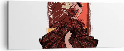 Produktbild von Bild auf Leinwand - Leinwandbild - Tanz Tänzer - 140x50cm - Wand Bild - Wanddeko - Wandbilder - Leinwanddruck - Bilder - Kunstdruck - Wanddekoration - Leinwand bilder - Wandkunst - AB140x50-4123