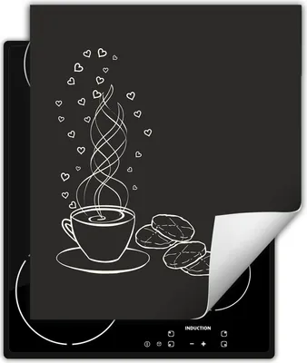 Produktbild von DarHaus Herdabdeckplatte 45x52 cm Anti Rutsch Matte Aufrollbar, dunkelgrau - Kaffee