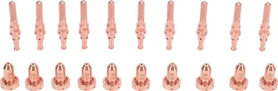 Productafbeelding van 10 stuks 9-8212 spuitmonden, 9-8215 elektroden, messing spuitmond-elektrodeset voor SL60 SL100 plasmasnijbrander