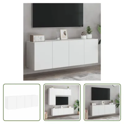 Produktbild von The Living Store TV-Wandschränke 2 Stk. Weiß 60x30x41 cm