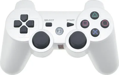 Produktbild von Optizium Wireless Controller - Weiß - kompatibel mit PS3 Controller - verbessertem Joystick - wiederaufladbare Batterie - Bewegungssteuerung - Doppelschock