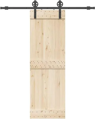Produktbild von Schiebetürbeschlag-Set 183 cm Stahl Schwarz, Schiebetürsystem, Schiebetür Beschlag - 4009724