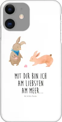 Produktbild von Mr. & Mrs. Panda Iphone 11 Handyhülle Hasen Muschel - Weiß - Geschenk, Meer, Pro, Bruder, Freundin, Cover, Muscheln, Hülle, Strand, Handy Schutzhülle