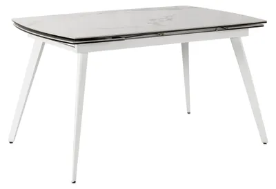Immagine prodotto di Tavolo Allungabile 140/170/200x90x76 cm in Metallo con Top in Vetroceramica su Vetro Bianco