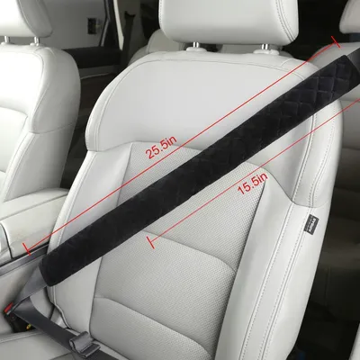 Obrázek produktu pro Polštářek na ramenní popruh bezpečnostního pásu, 40 cm, černý, 1 kus