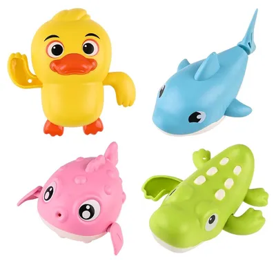 Produktbild von Badespielzeug – Wind-up-Spielzeug – 4 Stück – Schwimmende Tiere