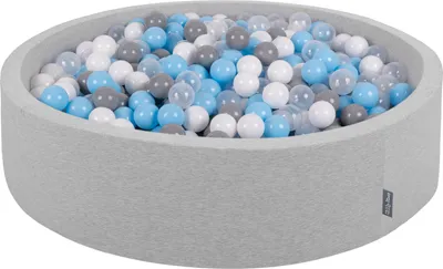 Produktbild von KiddyMoon Bällebad 120x30cm 1000 Bälle ∅7cm Rund Bällepool Mit Bunten Bällen Für Babys Und Kinder