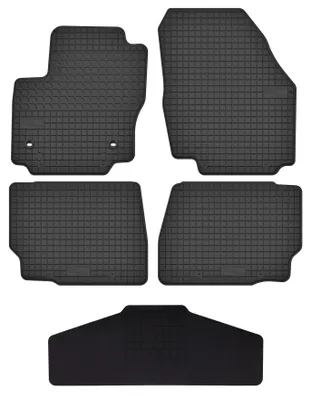Productafbeelding van Rubberen automatten + tunnelmat voor Ford Mondeo MK4 2007-2012 (liftback/sedan/stationwagen) – 5-delig, zwart, op maat – Wielganizator SolidTread