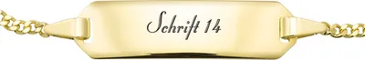 Produktbild von MATERIA by Matthias Wagner Mädchen Baby Armband mit Gravur und Bärchen Anhänger 333 Gold 12-14cm  Germany GA-9