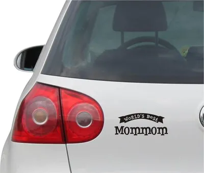 Produktbild von Aufkleber / Autoaufkleber - JDM - Die cut - Worlds Best Mommom Decal Auto Fenster Laptop Sticker - schwarz - 149mm x68mm