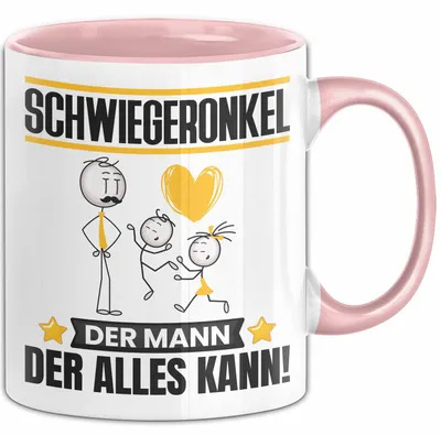 Produktbild von Schwiegeronkel Tasse Geschenk für Schwiegeronkel Der Mann Der Alles Kann Geschenkidee zum Geburtstag (Rosa)