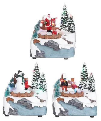Weihnachtsszene 11x9x13,5 cm – festliche Dekoration