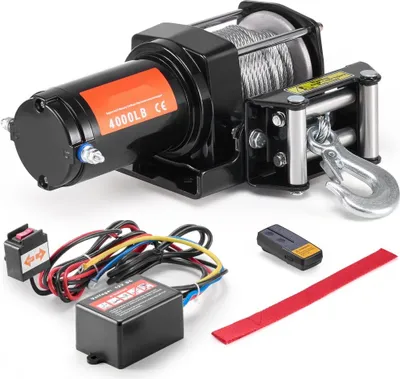 Produktbild von Elektrische Seilwinde 12V - 1814 kg Elektrowinde - Motorwinde für Offroad - IP55 Schutzklasse - ideale Seilwinde für Geländewagen