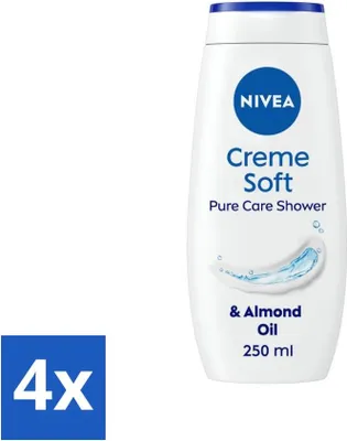 Productafbeelding van NIVEA Douchecrème Soft, 250 ml - Voordeelverpakking - 4 stuks