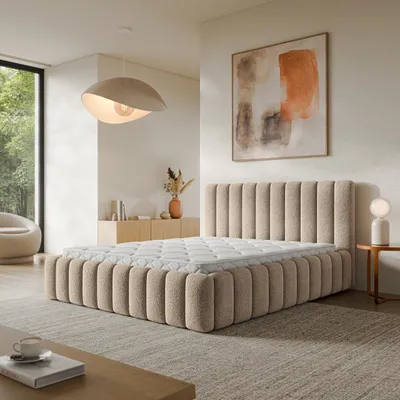 Produktbild von Masseno Polsterbett TEBA 120x200 cm, Polsterbett mit Bettkästen -Beige, QUELLE 05