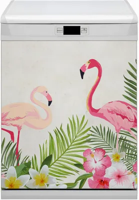 Obrázek produktu pro Magnety Dekorativní magnetická fólie do myčky 60x70 cm - Dva plameňáci