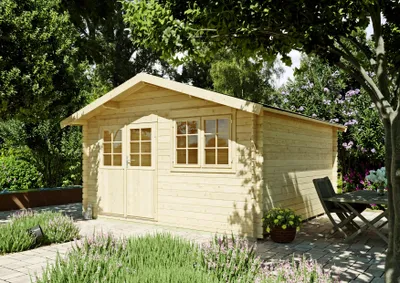 Produktbild von Gartenhaus Garda 3,80x3,80 m - inklusive hochwertigen Dachschindeln