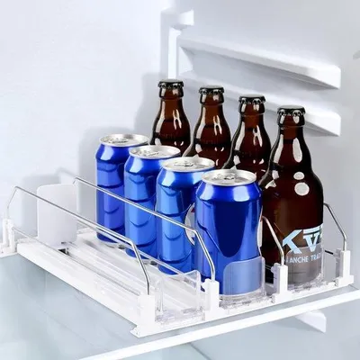 Productafbeelding van Famanu drankdispenser voor in de koelkast - Automatisch, geschikt voor ongeveer 12 blikjes, 3 rijen