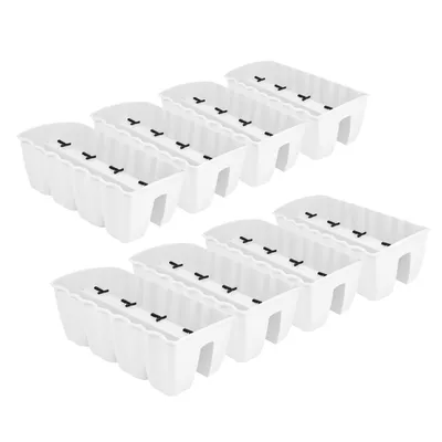 Produktbild von 8x Blumenkasten 60cm Hängetopf Blumentopf Balkontopf Geländertopf DCRO Weiß