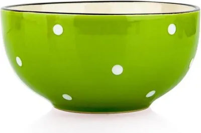 Produktbild von Schale ?,13,5cm, 490ml, grün, weißer Punkt, Keramik